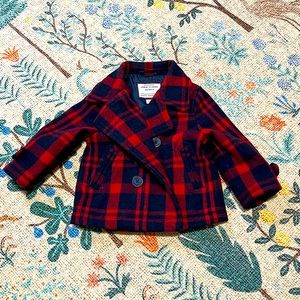 Janie and Jack Plaid Wool Coat